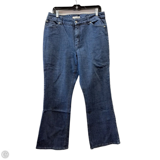 Jeans Straight By Chicos In Blue Denim, Size: 14