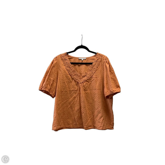 Blouse Short Sleeve By Daniel Rainn In Orange, Size: Xl