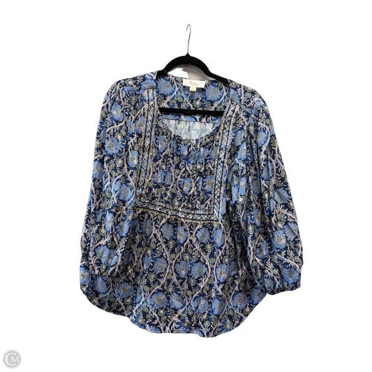 Blouse Long Sleeve By Nurture In Paisley Print, Size: Xl