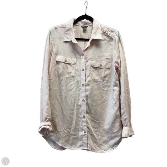 Top Long Sleeve By Eddie Bauer In Pink, Size: M