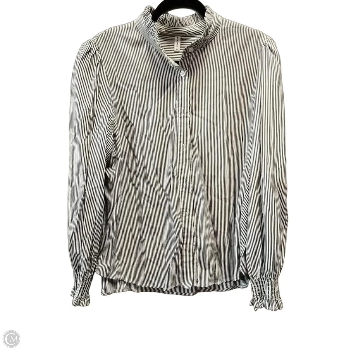 Blouse Long Sleeve By Clothes Mentor In Striped Pattern, Size: Xl