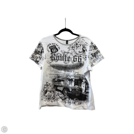 Top Short Sleeve By Clothes Mentor In White, Size: L