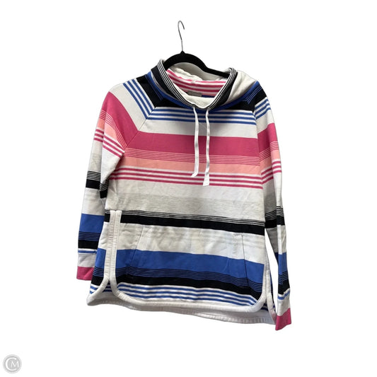 Sweatshirt Collar By Talbots In Striped Pattern, Size: M