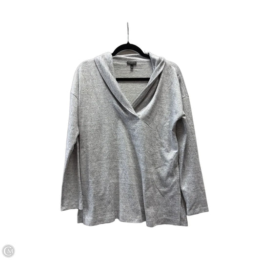 Sweatshirt Collar By Talbots In Grey, Size: M