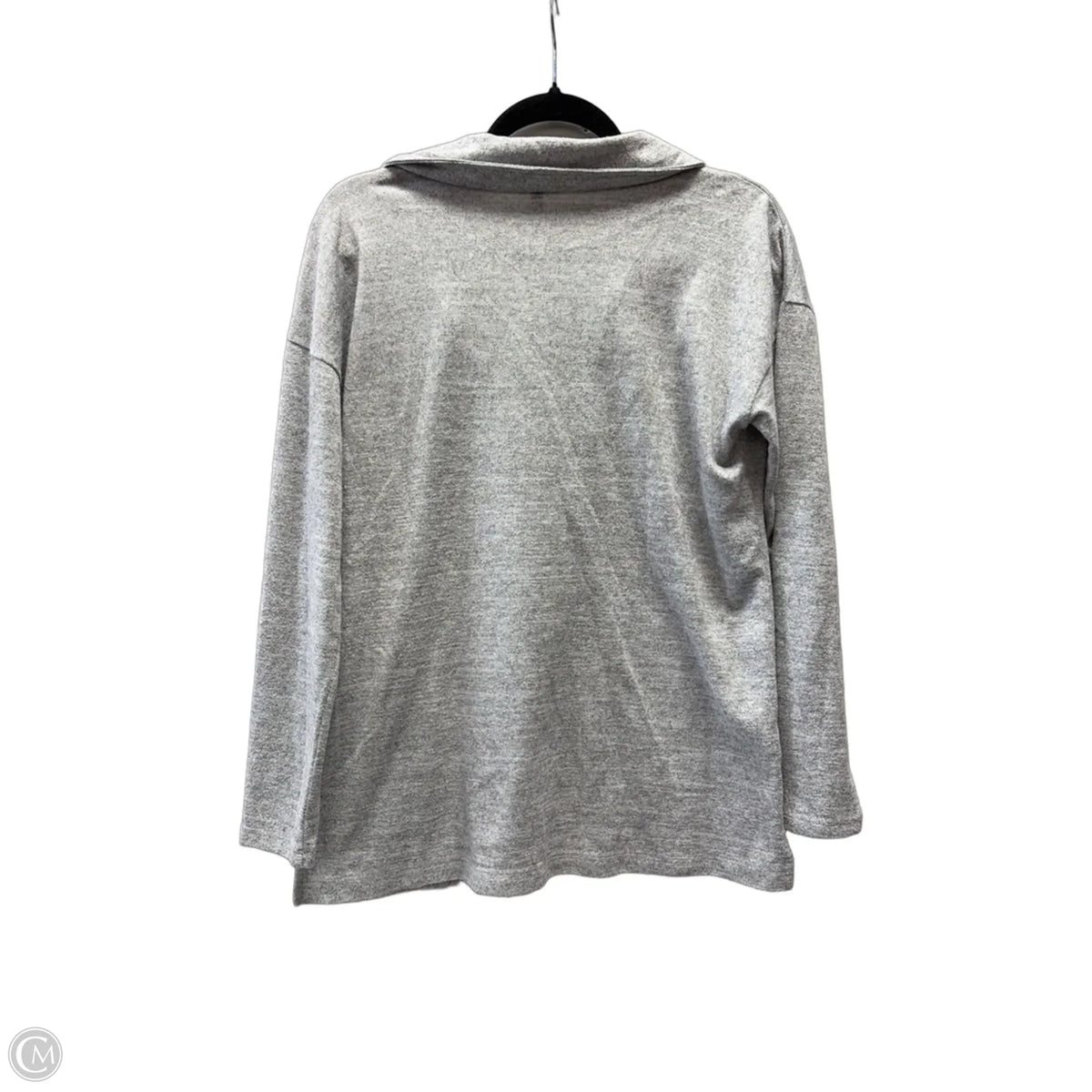 Sweatshirt Collar By Talbots In Grey, Size: M