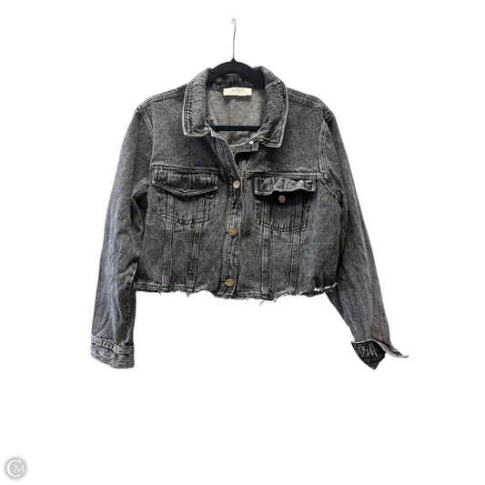 Jacket Denim By Clothes Mentor In Black, Size: S