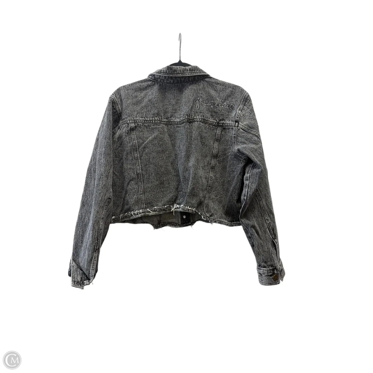 Jacket Denim By Clothes Mentor In Black, Size: S
