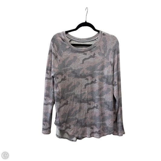 Top Long Sleeve By American Eagle In Camouflage Print, Size: S
