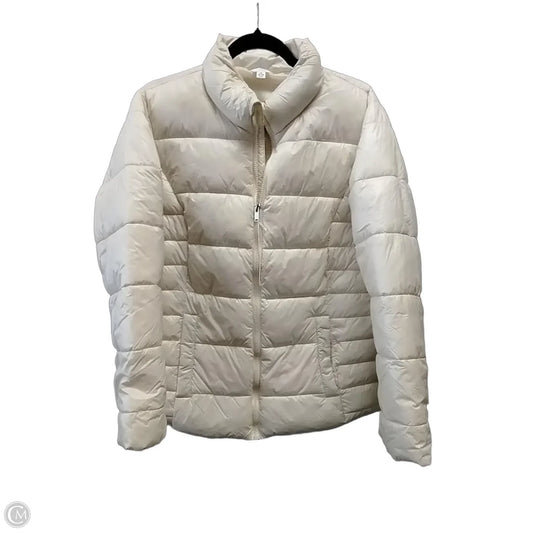 Coat Puffer & Quilted By Time And Tru In White, Size: M