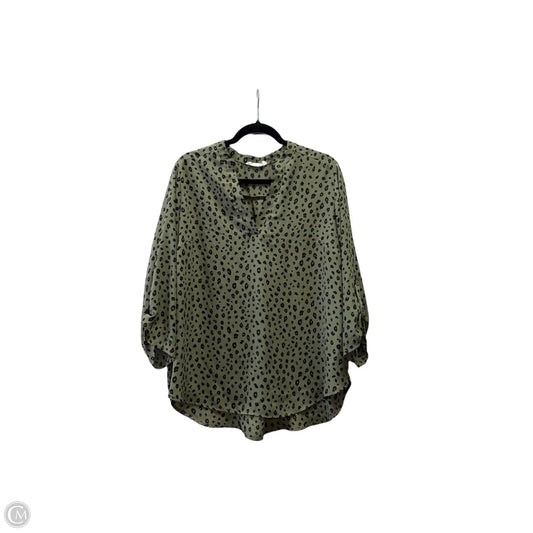 Blouse Long Sleeve By Lush In Green, Size: 2x