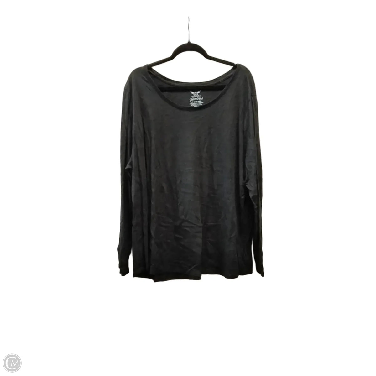 Top Long Sleeve Basic By Faded Glory In Black, Size: 4x