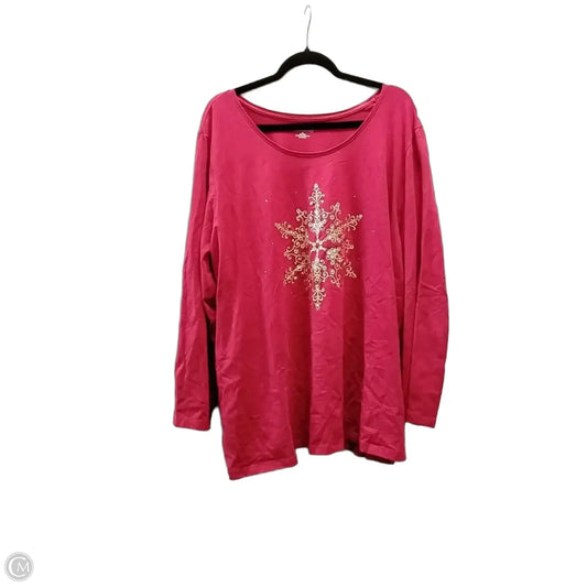 Top Long Sleeve By Catherines In Red, Size: 3x