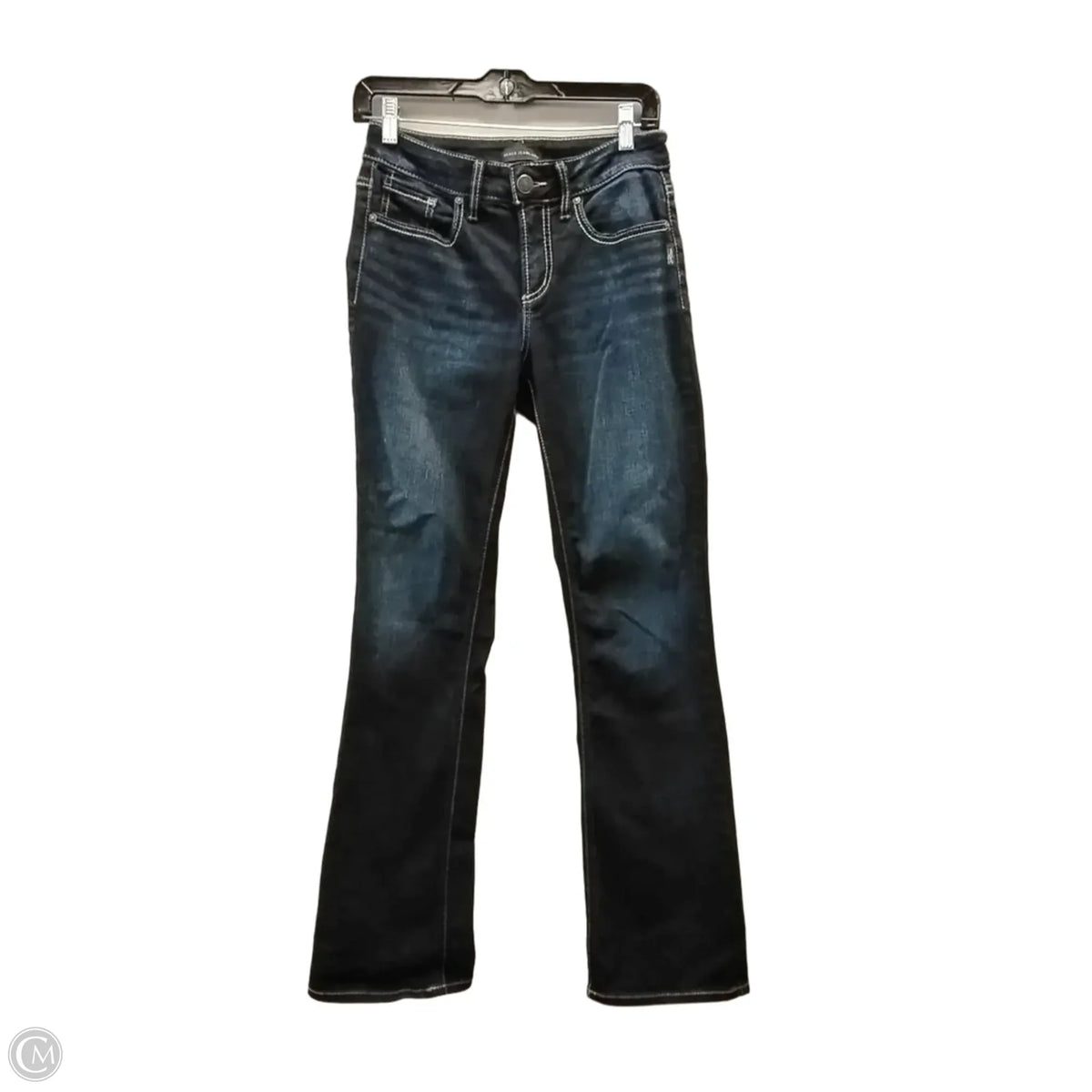 Jeans Boot Cut By Silver In Blue Denim, Size: 4