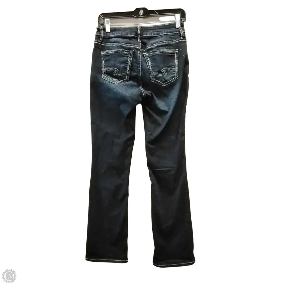 Jeans Boot Cut By Silver In Blue Denim, Size: 4