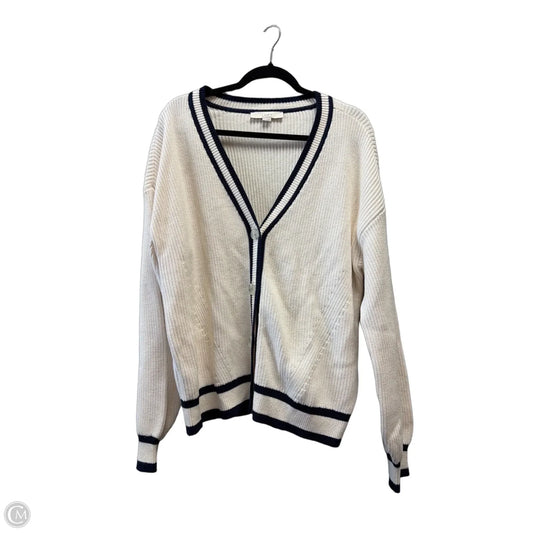 Sweater Cardigan By Loft In White, Size: Xxl