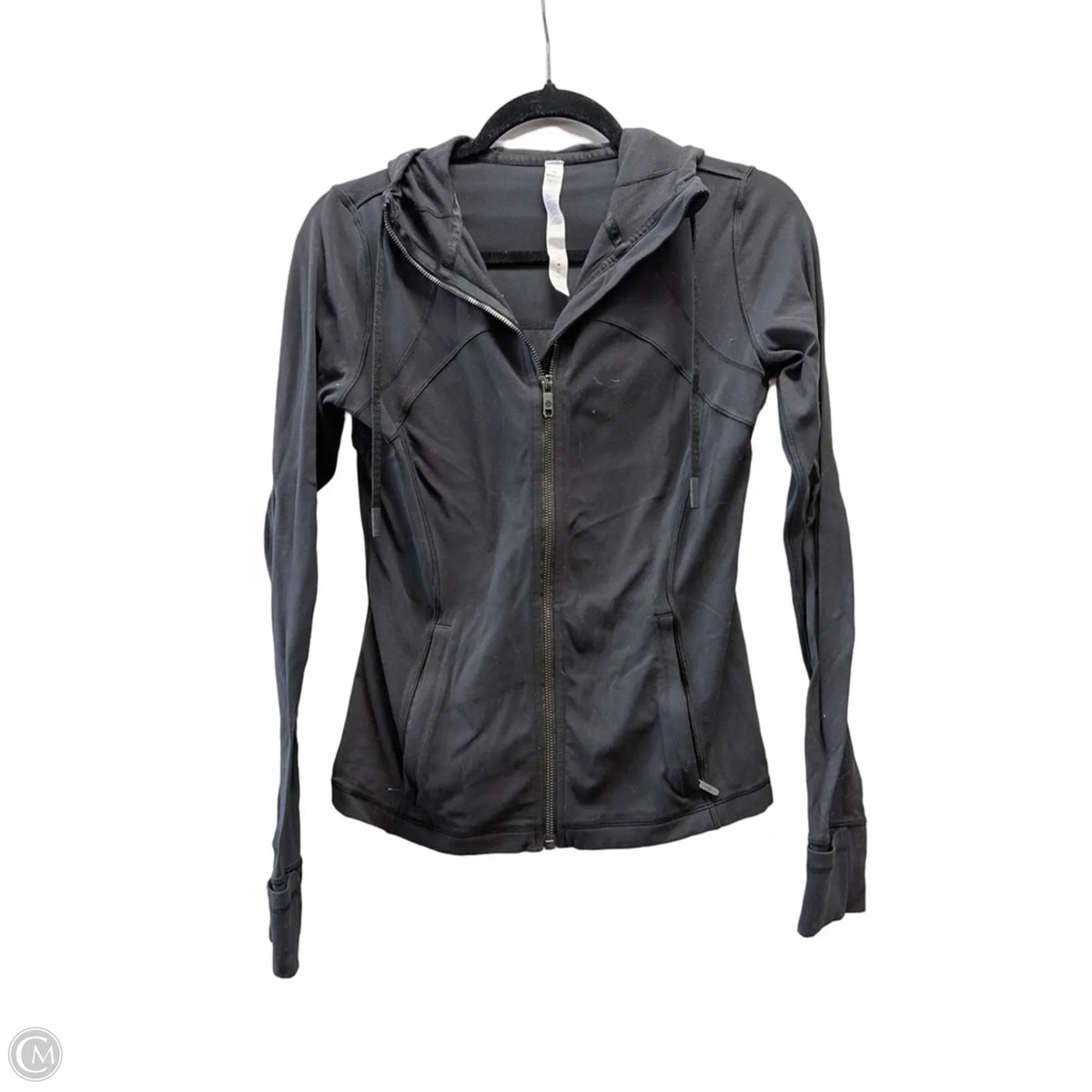 Athletic Jacket By Lululemon In Black, Size: 8