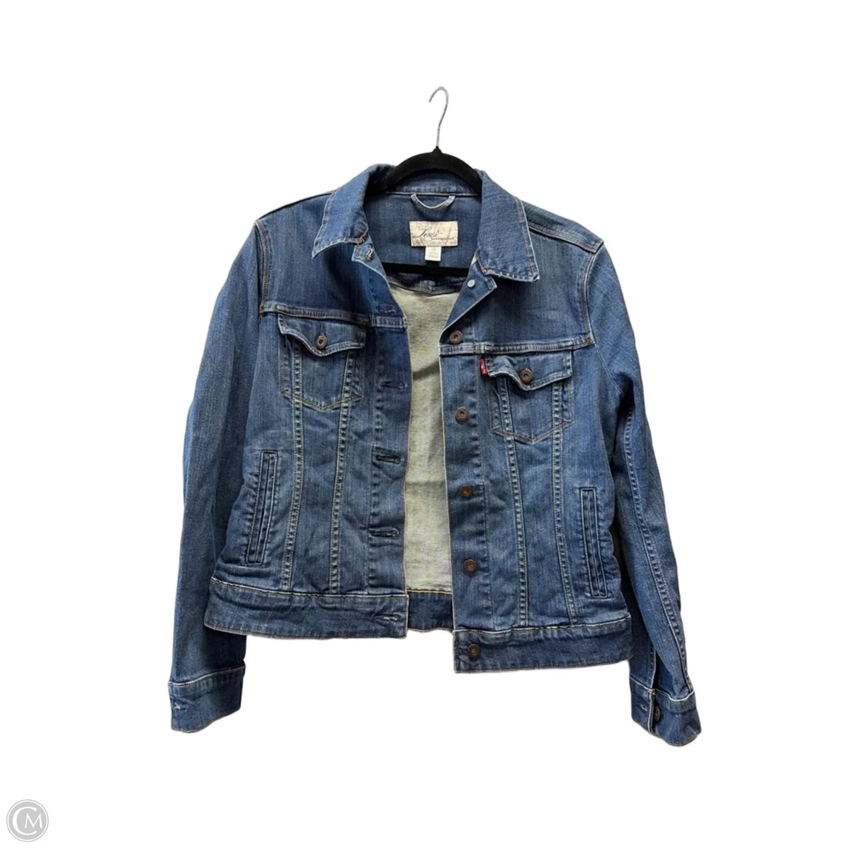 Jacket Denim By Levis In Blue Denim, Size: L