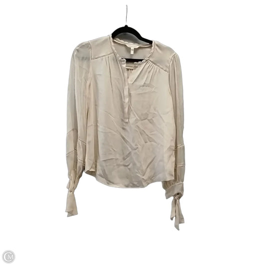 Blouse Long Sleeve By Rebecca Taylor In Peach, Size: Xs