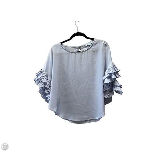 Blouse Short Sleeve By She + Sky In Blue, Size: M