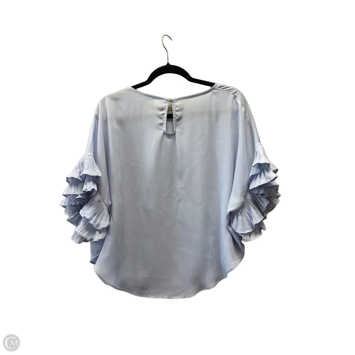 Blouse Short Sleeve By She + Sky In Blue, Size: M