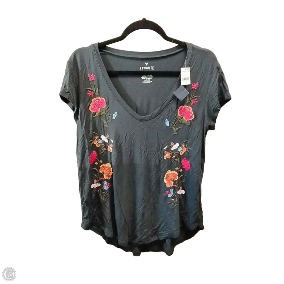 Top Short Sleeve Basic By American Eagle In Blue, Size: S