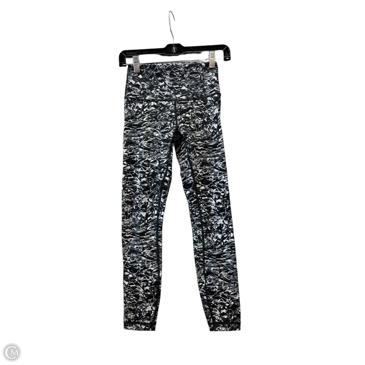 Athletic Capris By Lululemon In Black & White, Size: S