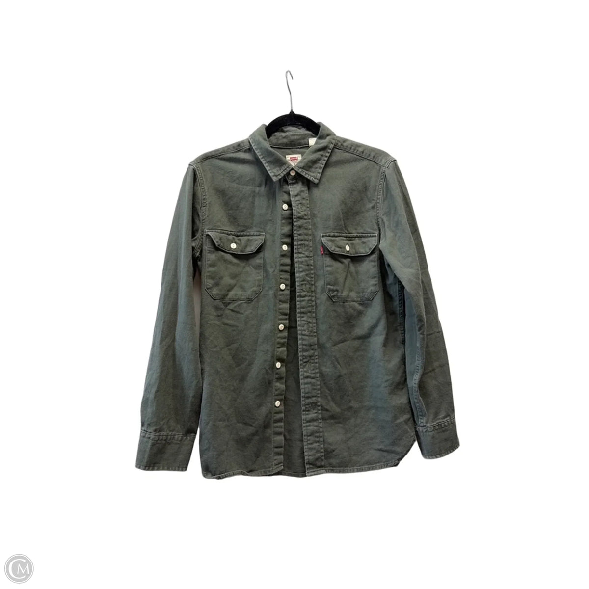 Jacket Shirt By Levis In Green, Size: S