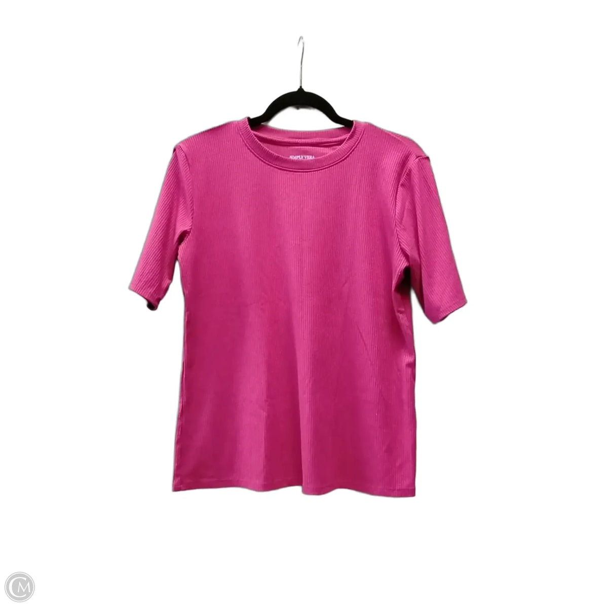 Top Short Sleeve Basic By Simply Vera In Pink, Size: L