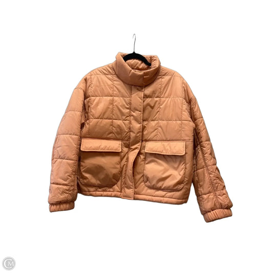Coat Puffer & Quilted By Natural Reflections In Orange, Size: S