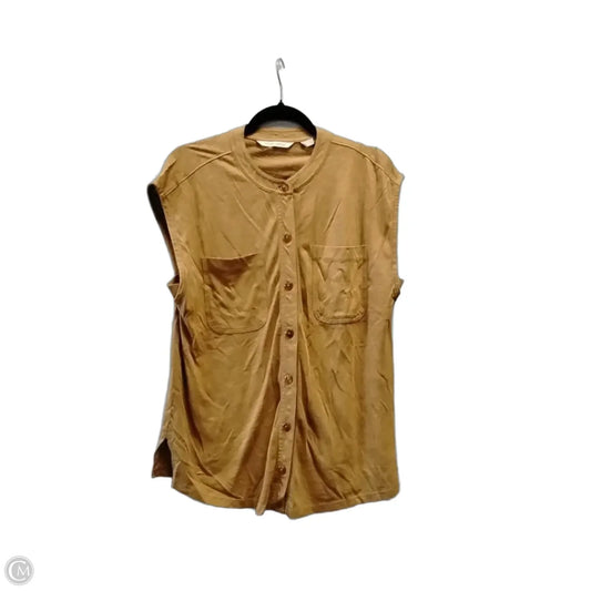 Top Sleeveless By Soft Surroundings In Brown, Size: M