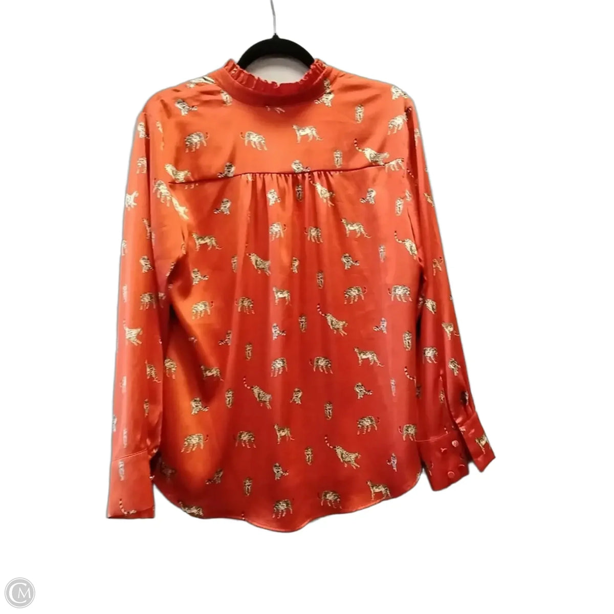 Blouse Long Sleeve By Chicos In Orange, Size: M