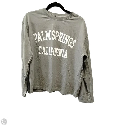 Top Long Sleeve By H&m In Green, Size: M