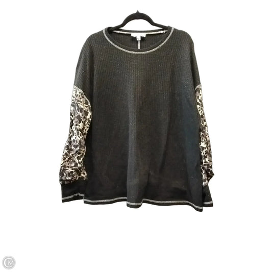 Top Long Sleeve By She + Sky In Black, Size: 1x