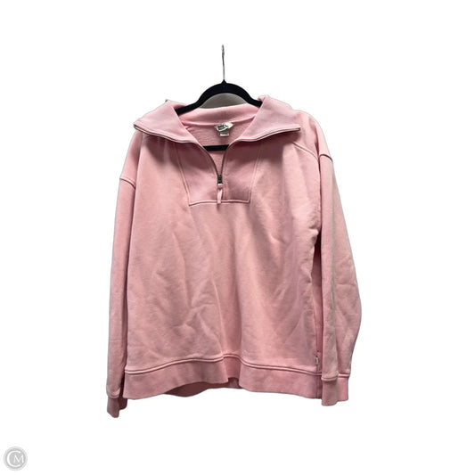 Sweatshirt Collar By Eddie Bauer In Pink, Size: L