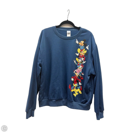 Sweatshirt Collar By Disney In Blue, Size: L