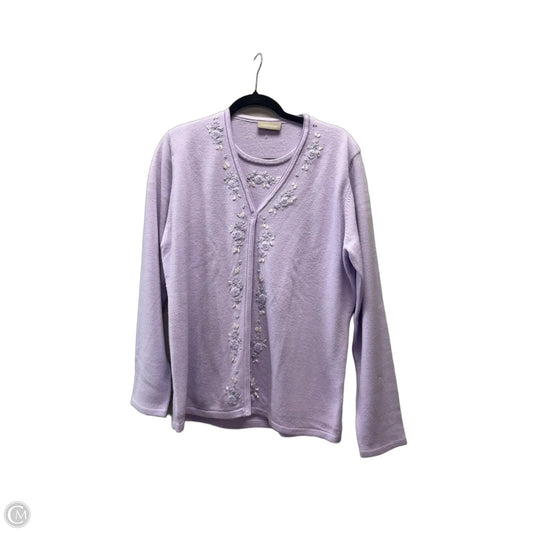 Cardigan By Croft And Barrow In Purple, Size: Xl