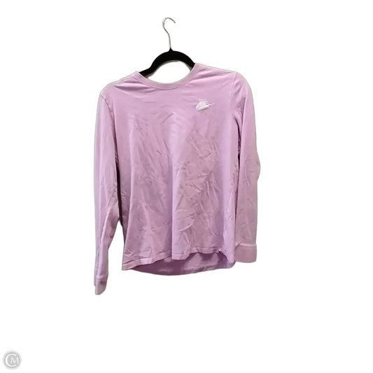 Athletic Top Long Sleeve Crewneck By Nike Apparel In Purple, Size: L