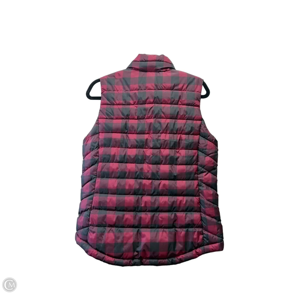 Vest Puffer & Quilted By Gap In Plaid Pattern, Size: M