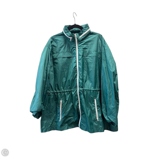 Jacket Windbreaker By Old Navy In Green, Size: Xxl