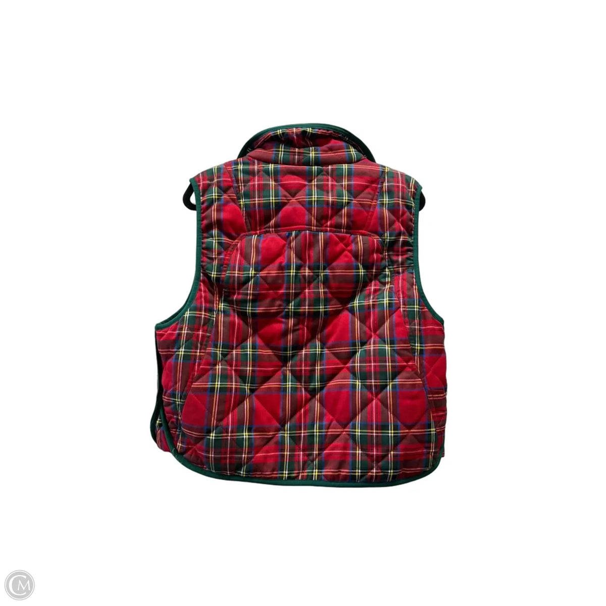 Vest Puffer & Quilted By Bibi In Plaid Pattern, Size: S