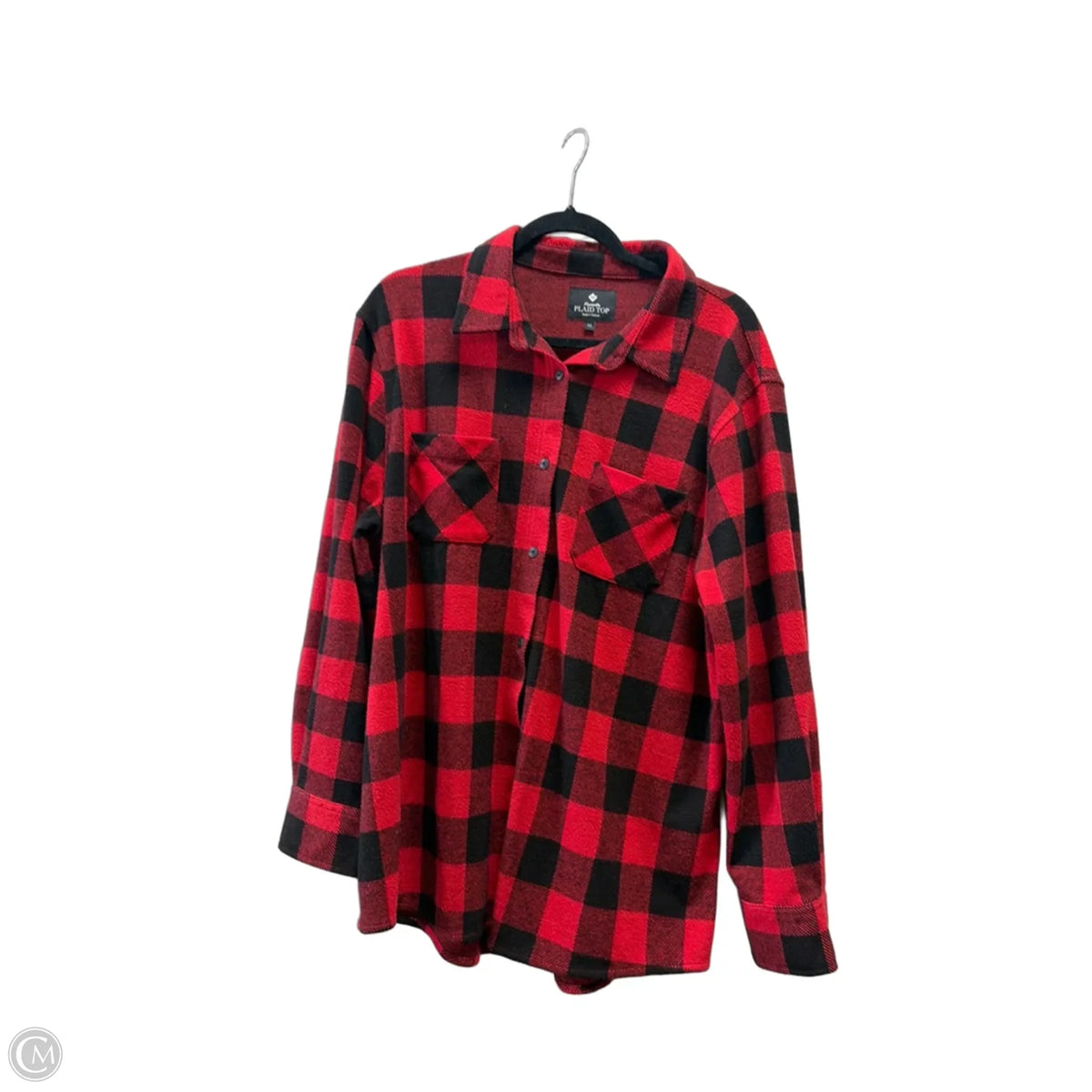 Jacket Shirt By Members Mark In Plaid Pattern, Size: Xl