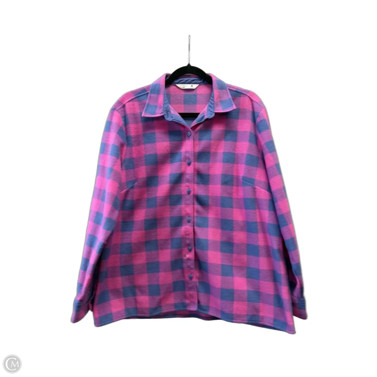 Jacket Shirt By Riders In Plaid Pattern, Size: L