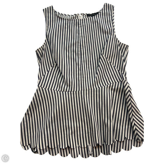 Blouse Sleeveless By Banana Republic In Striped Pattern, Size: 6