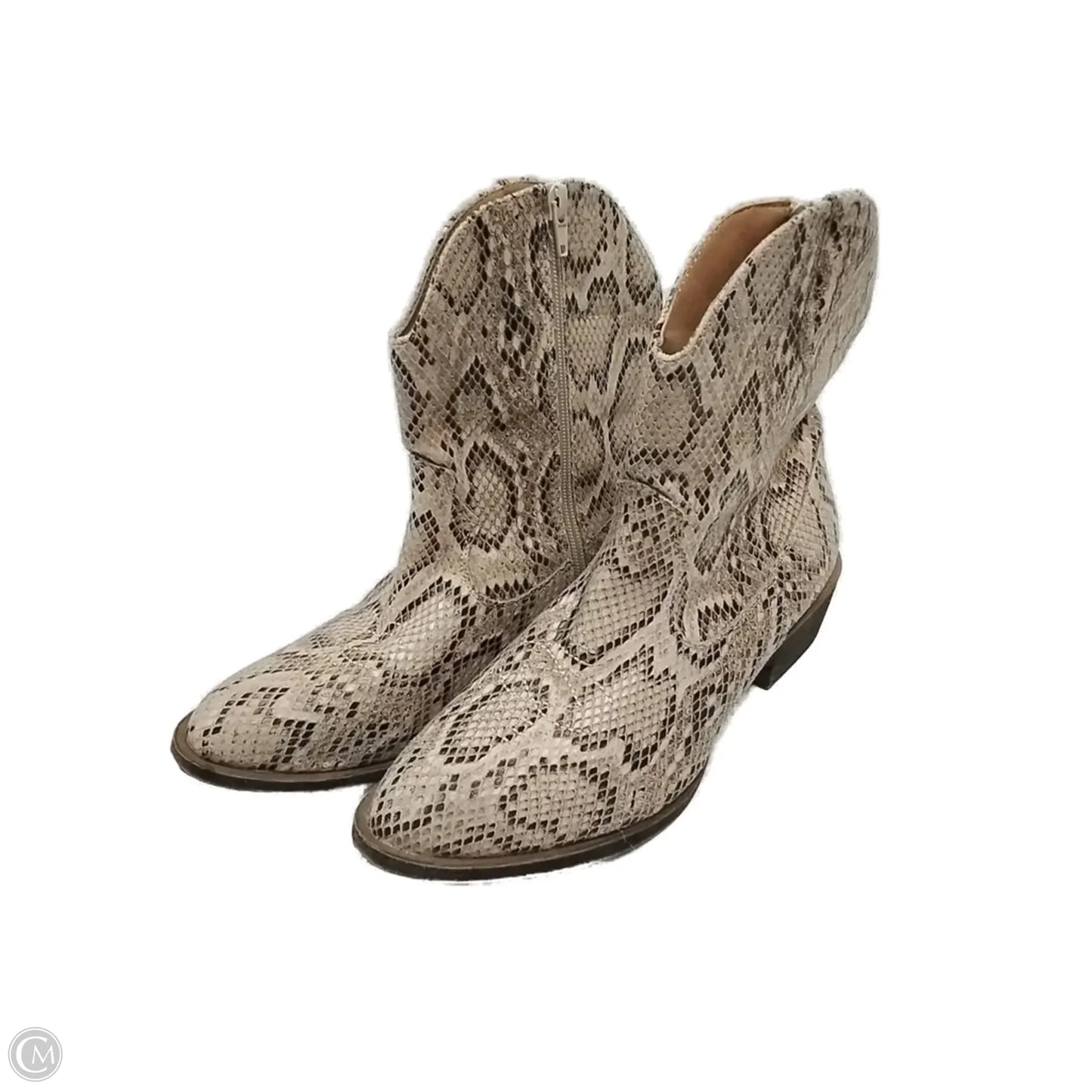 Boots Ankle Flats By Sugar In Animal Print, Size: 9.5