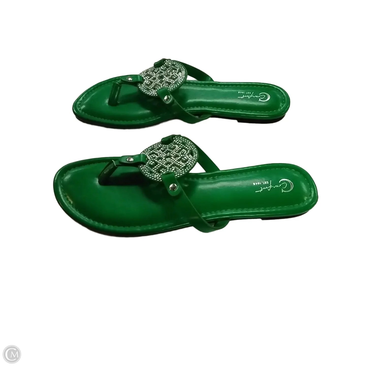 Sandals Flip Flops By Cato In Green, Size: 11
