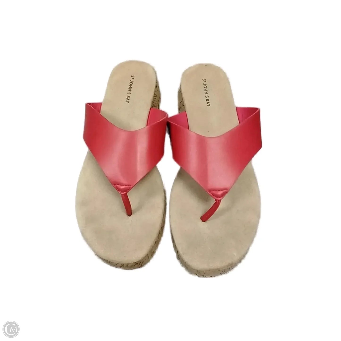 Sandals Flip Flops By St Johns Bay In Red, Size: 8