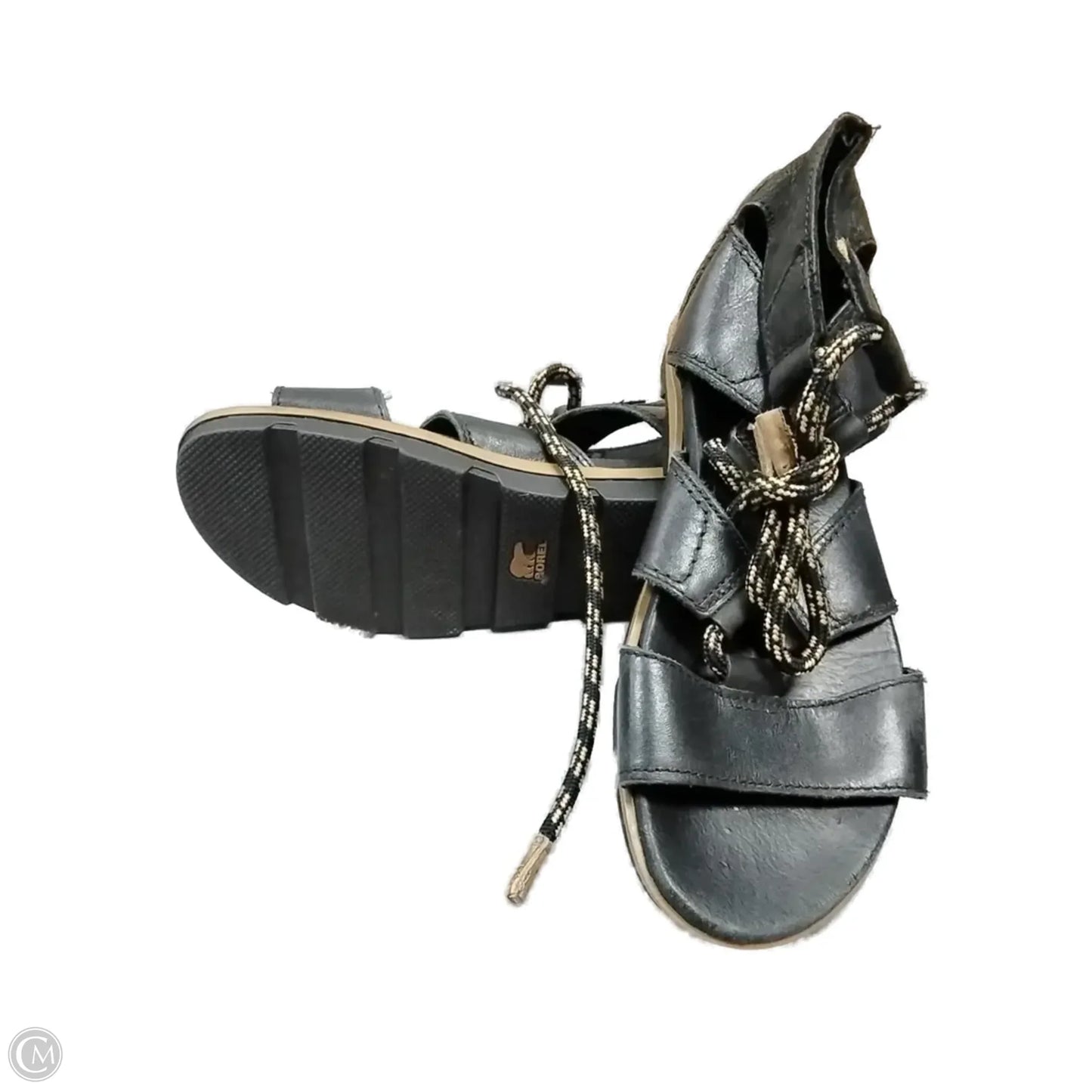 Sandals Flats By Sorel In Black, Size: 8