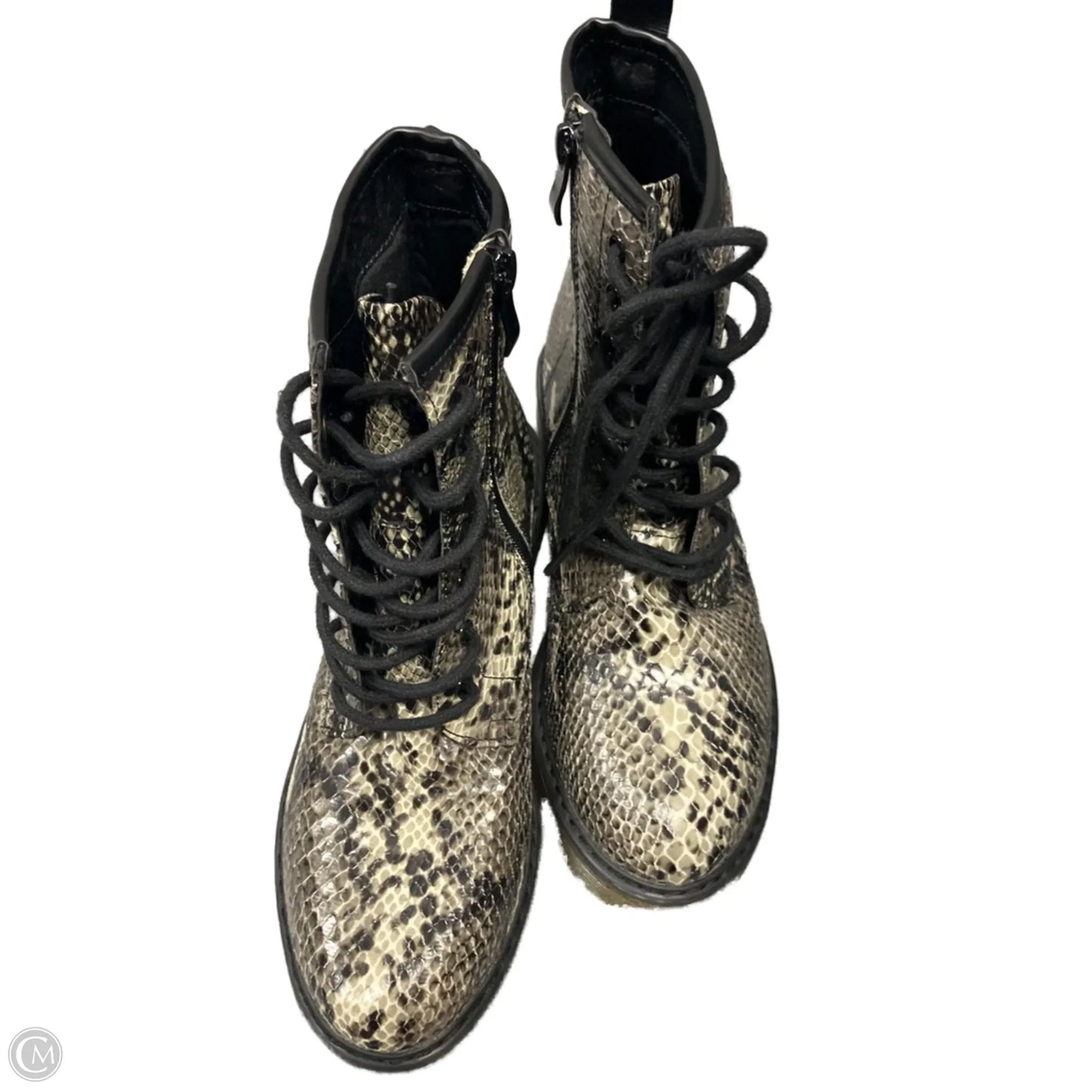 Boots Combat By Shu Shop In Snakeskin Print, Size: 7