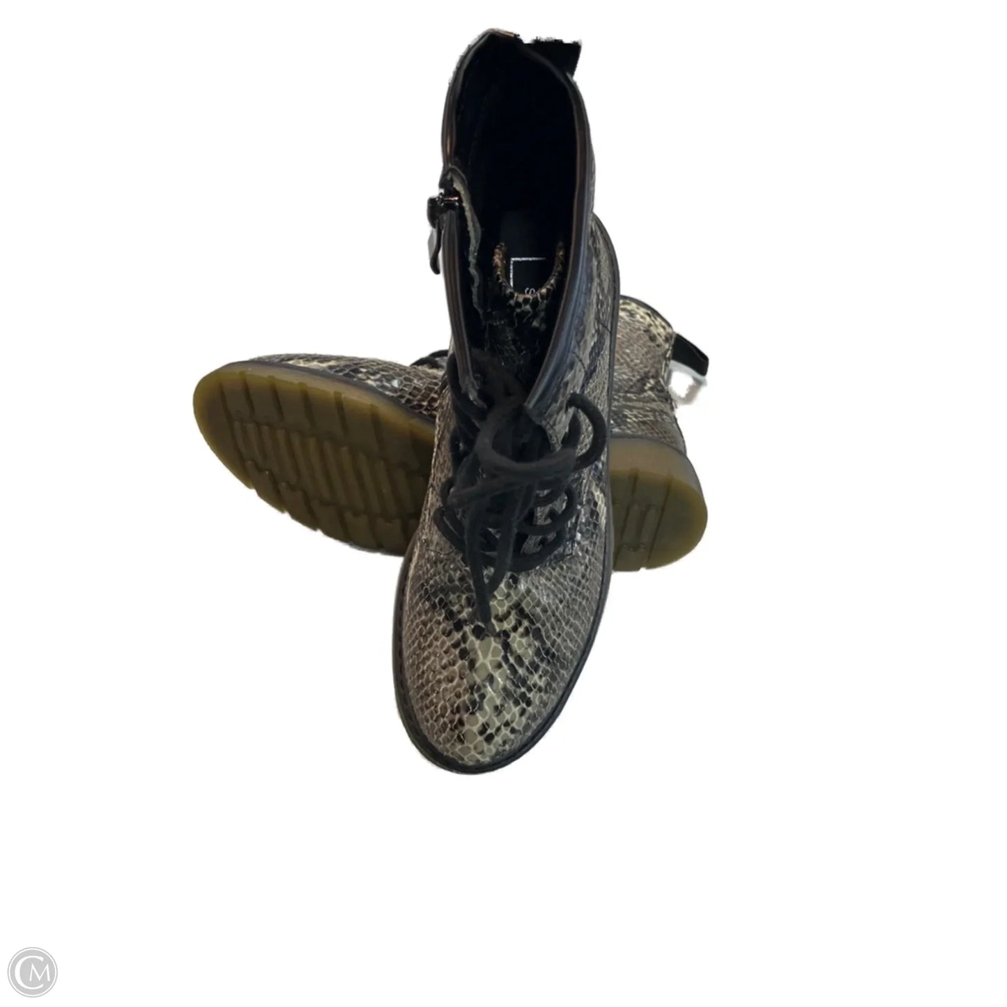 Boots Combat By Shu Shop In Snakeskin Print, Size: 7