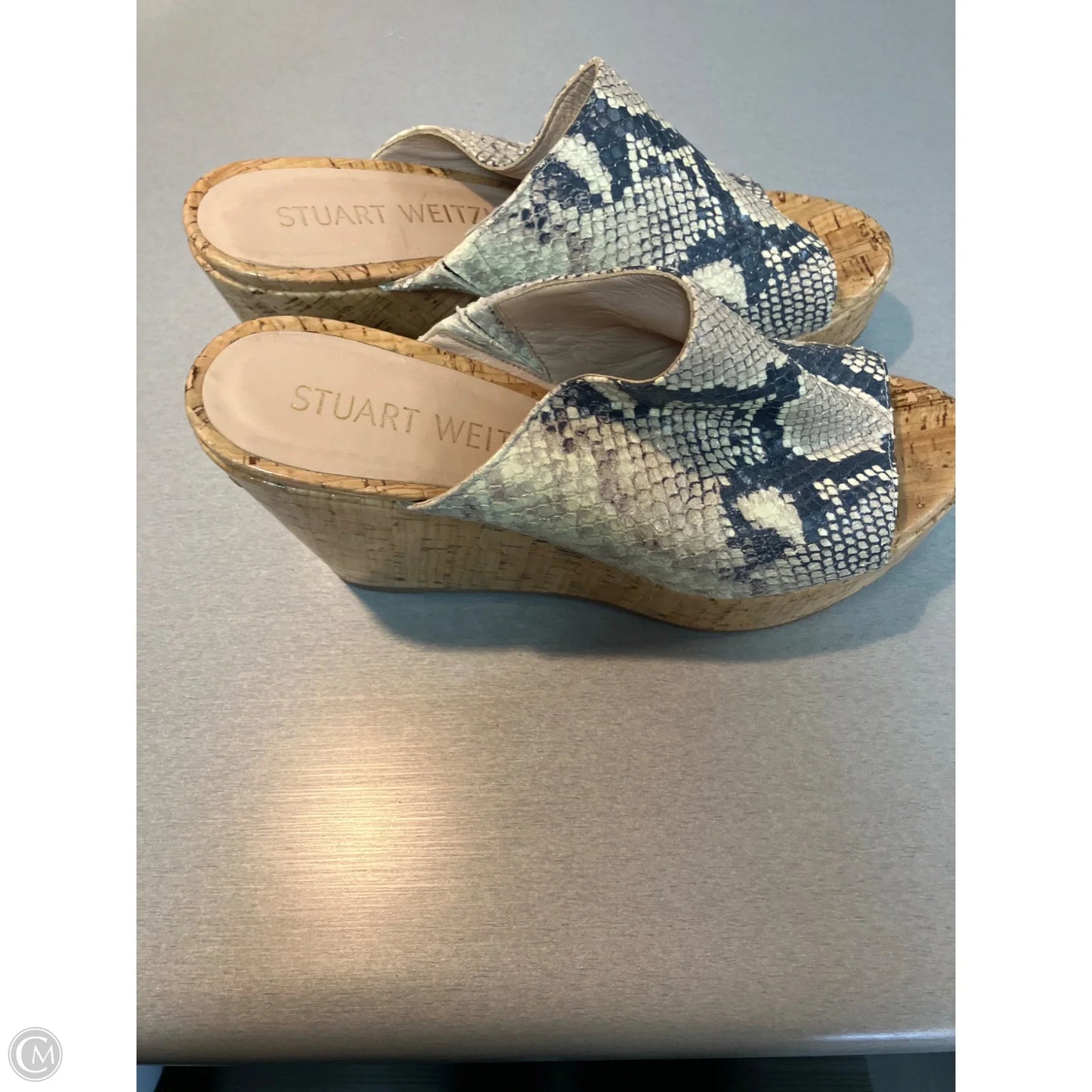 Shoes Designer By Stuart Weitzman In Snakeskin Print, Size: 9.5